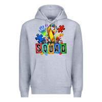 Heather Grey softball support squad autism Premium Hoodie - Zillion Design Studio