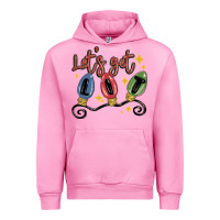 Fuchsia Pink let's get lit Urban Hoodie - MaliasSmallBusiness