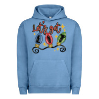 Pigment Pebble Blue let's get lit Urban Hoodie - MaliasSmallBusiness