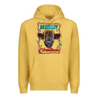 Antique Gold Merry Christmas Calf Premium Hoodie - RanaPortraitStore