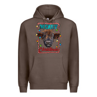 Coffee Merry Christmas Calf Premium Hoodie - RanaPortraitStore