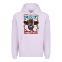 Lilac Merry Christmas Calf Premium Hoodie - RanaPortraitStore