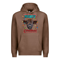 Chestnut Merry Christmas Calf Premium Hoodie - RanaPortraitStore