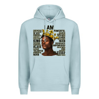 Blue Mist afro man black king i am Premium Hoodie - texasbilliewilder