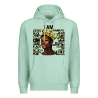 Seafoam afro man black king i am Premium Hoodie - texasbilliewilder