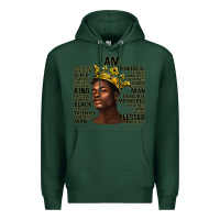 Sports Green afro man black king i am Premium Hoodie - texasbilliewilder