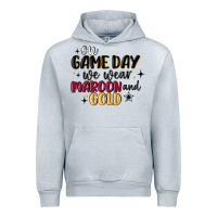 Heather Grey on game day we wear maroon and gold Urban Hoodie - MaliasSmallBusiness