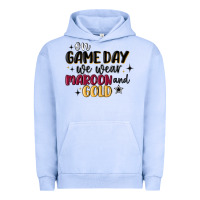Pigment Grape Ice on game day we wear maroon and gold Urban Hoodie - MaliasSmallBusiness
