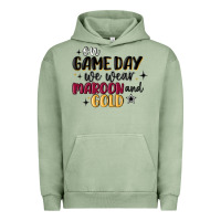 Pigment Oil Green on game day we wear maroon and gold Urban Hoodie - MaliasSmallBusiness