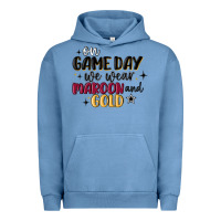 Pigment Pebble Blue on game day we wear maroon and gold Urban Hoodie - MaliasSmallBusiness