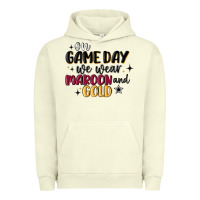 Pigment Pistachio on game day we wear maroon and gold Urban Hoodie - MaliasSmallBusiness