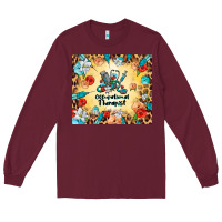 Burgundy occupational therapist Long Sleeve Tee - BarkalooDesign