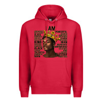 Cardinal afro man black king i am Premium Hoodie - texasbilliewilder