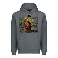 Rock afro man black king i am Premium Hoodie - texasbilliewilder