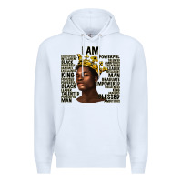 White afro man black king i am Premium Hoodie - texasbilliewilder