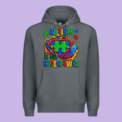Autism Is His Superpower Ripped Premium Hoodie Designed By Zillion Design Studio