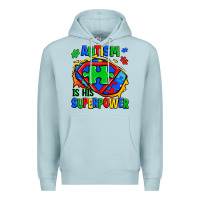 Blue Mist autism is his superpower ripped Premium Hoodie - Zillion Design Studio