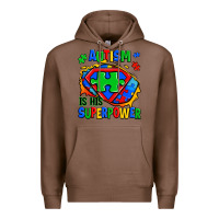 Chestnut autism is his superpower ripped Premium Hoodie - Zillion Design Studio