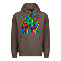 Coffee autism is his superpower ripped Premium Hoodie - Zillion Design Studio