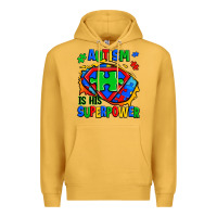 Mustard autism is his superpower ripped Premium Hoodie - Zillion Design Studio