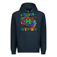 Navy autism is his superpower ripped Premium Hoodie - Zillion Design Studio