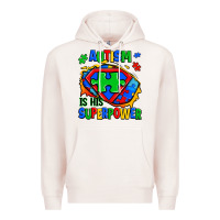 Pale Pink autism is his superpower ripped Premium Hoodie - Zillion Design Studio