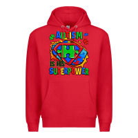 Red autism is his superpower ripped Premium Hoodie - Zillion Design Studio
