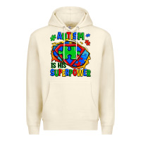 Autism Is His Superpower Ripped Premium Hoodie | Teevron