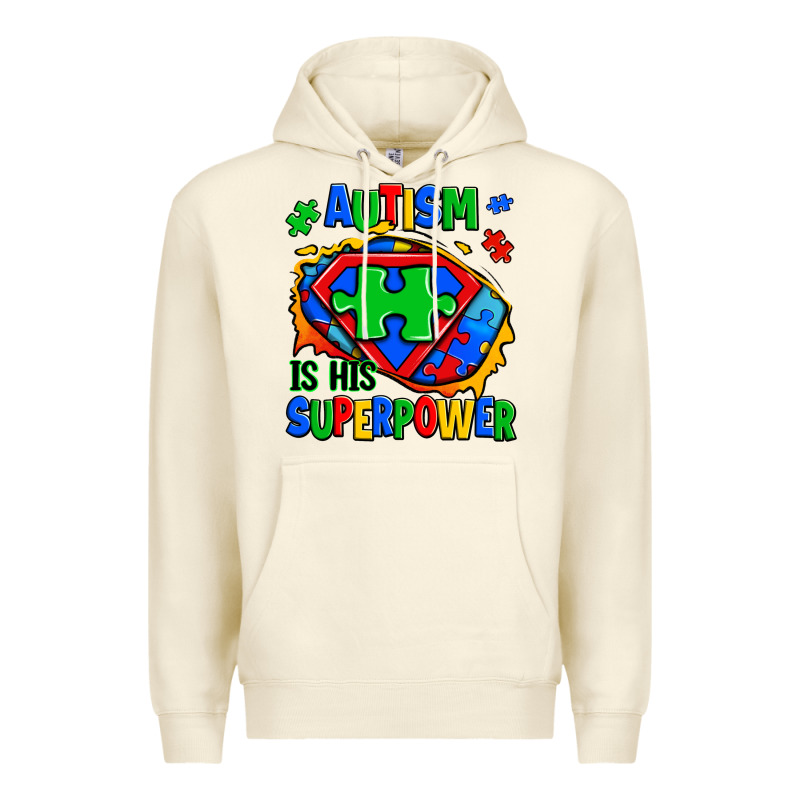 Autism Is His Superpower Ripped Premium Hoodie by Zillion Design Studio | Teevron