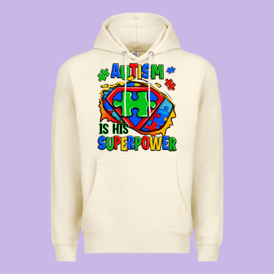 Autism Is His Superpower Ripped Premium Hoodie Designed By Zillion Design Studio
