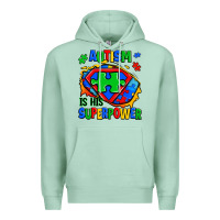 Seafoam autism is his superpower ripped Premium Hoodie - Zillion Design Studio
