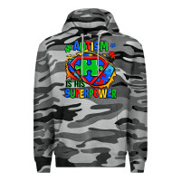 Slate Camo autism is his superpower ripped Premium Hoodie - Zillion Design Studio