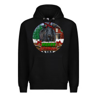 Black Angus Cattle Merry Christmas Premium Hoodie | Teevron