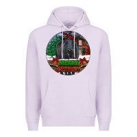 Lilac Black Angus Cattle Merry Christmas Premium Hoodie - RanaPortraitStore