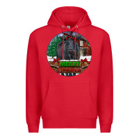 Red Black Angus Cattle Merry Christmas Premium Hoodie - RanaPortraitStore