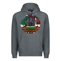 Rock Black Angus Cattle Merry Christmas Premium Hoodie - RanaPortraitStore