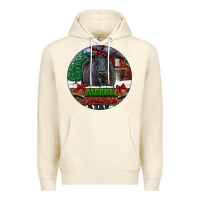 Sandshell Black Angus Cattle Merry Christmas Premium Hoodie - RanaPortraitStore