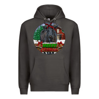 Smoke Black Angus Cattle Merry Christmas Premium Hoodie - RanaPortraitStore