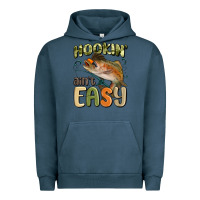Pigment Midnight Navy hookin' ain't easy Urban Hoodie - MaliasSmallBusiness