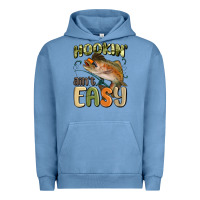 Pigment Pebble Blue hookin' ain't easy Urban Hoodie - MaliasSmallBusiness