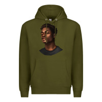 Army Green afro man Premium Hoodie - texasbilliewilder