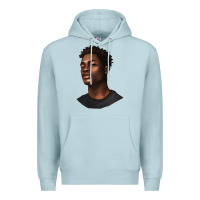 Blue Mist afro man Premium Hoodie - texasbilliewilder