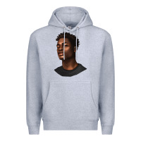 Heather Grey afro man Premium Hoodie - texasbilliewilder