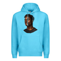 Ocean Blue afro man Premium Hoodie - texasbilliewilder