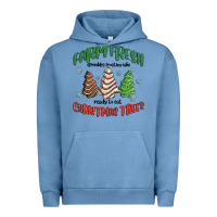 Pigment Pebble Blue farm fresh christmas trees Urban Hoodie - MaliasSmallBusiness