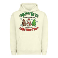 Pigment Pistachio farm fresh christmas trees Urban Hoodie - MaliasSmallBusiness