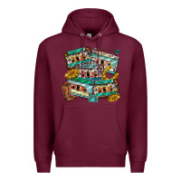 Burgundy 90s country casette tapes Premium Hoodie - texasbilliewilder