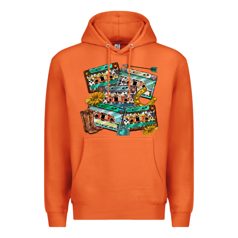 90s Country Casette Tapes Premium Hoodie by texasbilliewilder | Teevron