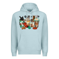 Blue Mist german shepherd black and grey cat coffee cups Premium Hoodie - Zillion Design Studio