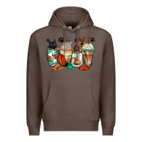 Coffee german shepherd black and grey cat coffee cups Premium Hoodie - Zillion Design Studio